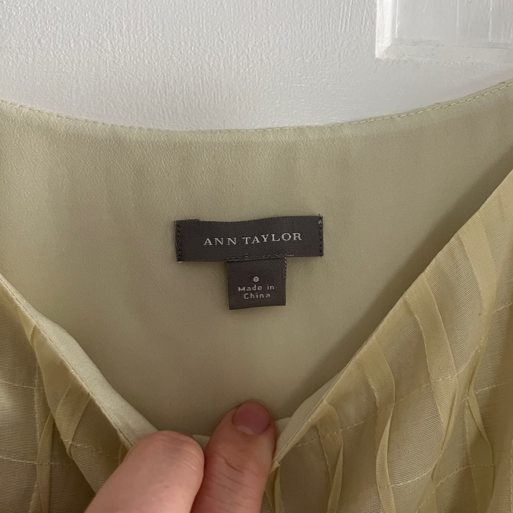 Ann Taylor Yellow Tiered Ruffled Midi Dress - Picture 2 of 6